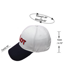 Load image into Gallery viewer, Pilot 3D Embroidered White/Black Adult Unisex Cotton Cap - Premium Quality
