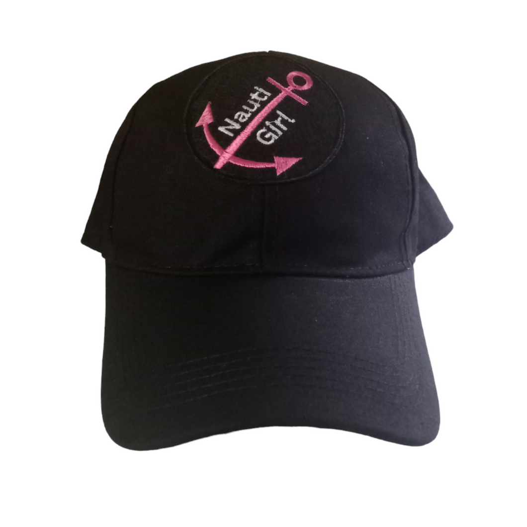 Nauti Girl Adult Cotton Unisex free size Cap - Premium Quality with Embroidery Patch