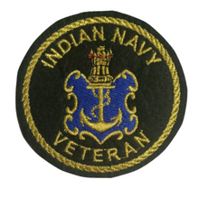 Load image into Gallery viewer, Indian Navy Veteran Zari Embroidery Patch
