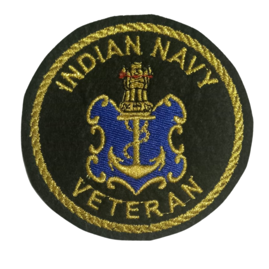 Indian Navy Veteran Zari Embroidery Patch