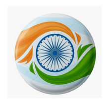 Load image into Gallery viewer, Wave Indian Flag Pin Up Round Badges
