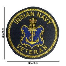 Load image into Gallery viewer, Indian Navy Veteran Zari Embroidery Patch
