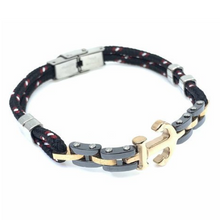 Load image into Gallery viewer, Anchor With Chain &amp; Rope Stainless Steel Bracelet - Men
