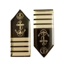 Load image into Gallery viewer, Lapel Pin type Gorget Collar Badges for Merchant Navy Officers
