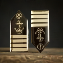 Load image into Gallery viewer, Lapel Pin type Gorget Collar Badges for Merchant Navy Officers
