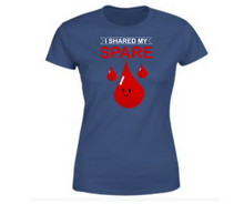 Load image into Gallery viewer, I shared my spare blood - Women&#39;s half sleeve round neck T-shirt
