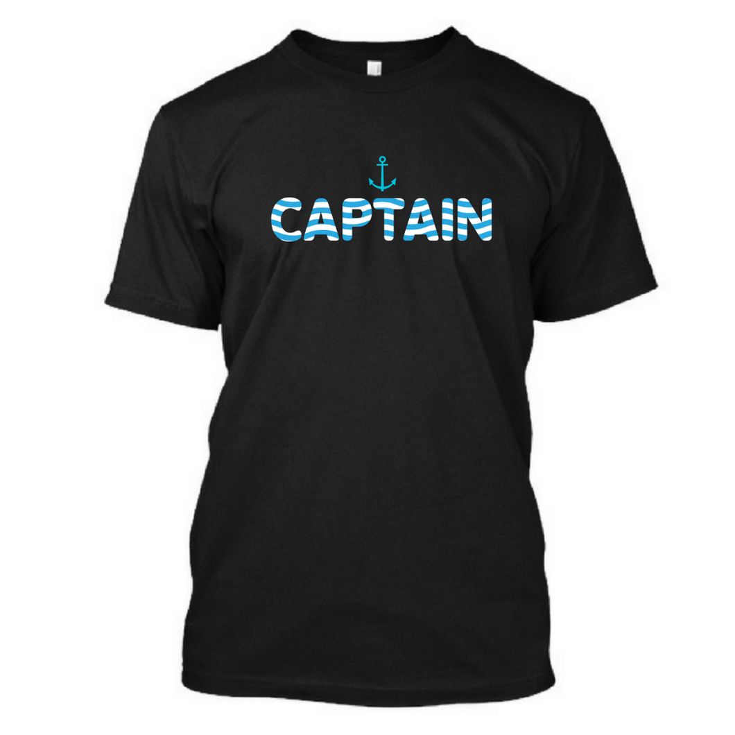 Captain (Waviform Typo) - Men's Half Sleeve Round Neck T-shirt