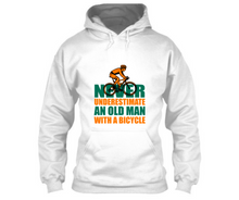Load image into Gallery viewer, Never under estimate an oldman with a bicycle - Unisex Hoodie
