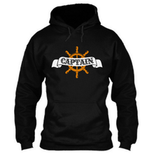 Load image into Gallery viewer, Captain (Typo with Wheel) - Unisex Hoodie
