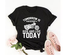 Load image into Gallery viewer, Tomorrow is mystery ride and live today - Women&#39;s half sleeve round neck T-shirt

