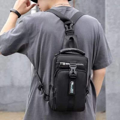 Sling Bag Crossbody Bag For Men Waterproof Antitheft Mens Shoulder Bag  Multifunction USB Charging Chest Bags  zinmark