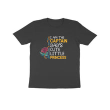 Load image into Gallery viewer, Captain dad&#39;s cute little princess - Kids unisex half sleeve round neck T-shirt

