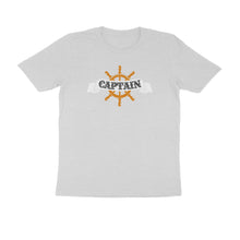 Load image into Gallery viewer, Captain (Typo with Wheel) - Men&#39;s Half Sleeve Round Neck T-shirt
